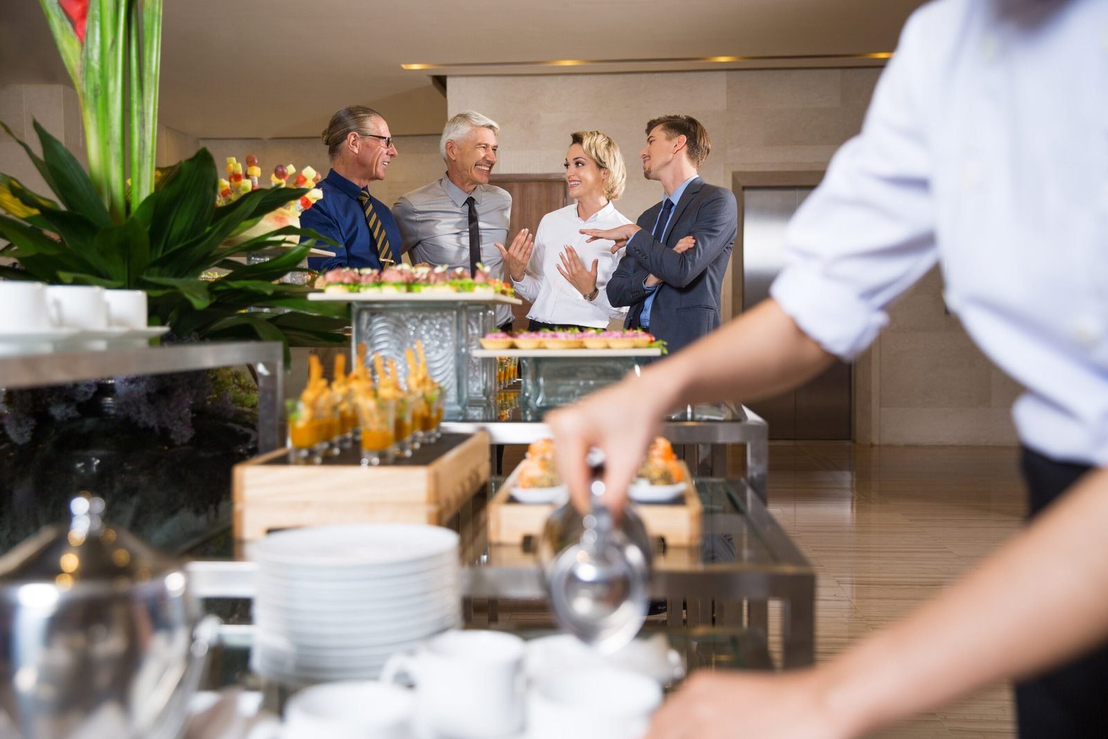 WSG Services staff serving guests at an event